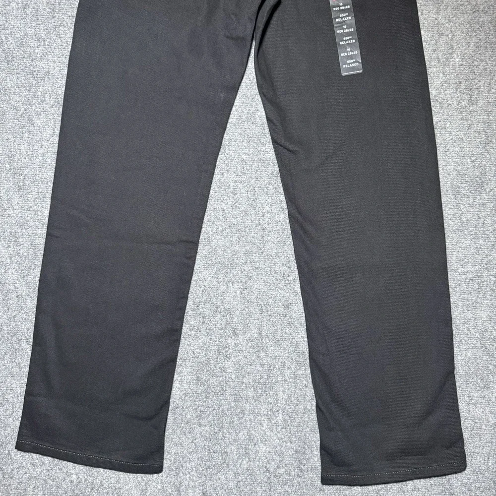 Levi's 550 Relaxed Fit Jeans 16 Reg 28x28 Black Denim Mid Rise NEW NWT